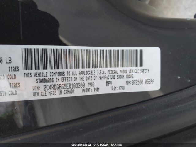 Photo 8 VIN: 2C4RDGBG5ER103300 - DODGE GRAND CARAVAN 