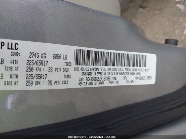 Photo 8 VIN: 2C4RDGBG5ER167885 - DODGE GRAND CARAVAN 