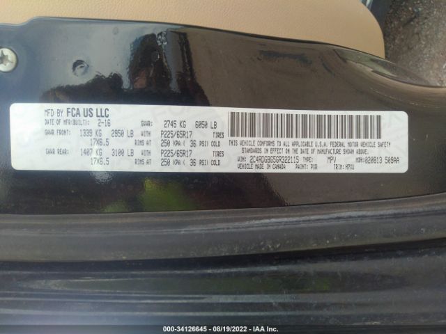 Photo 8 VIN: 2C4RDGBG5GR322115 - DODGE GRAND CARAVAN 