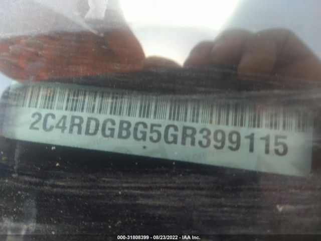 Photo 8 VIN: 2C4RDGBG5GR399115 - DODGE GRAND CARAVAN 