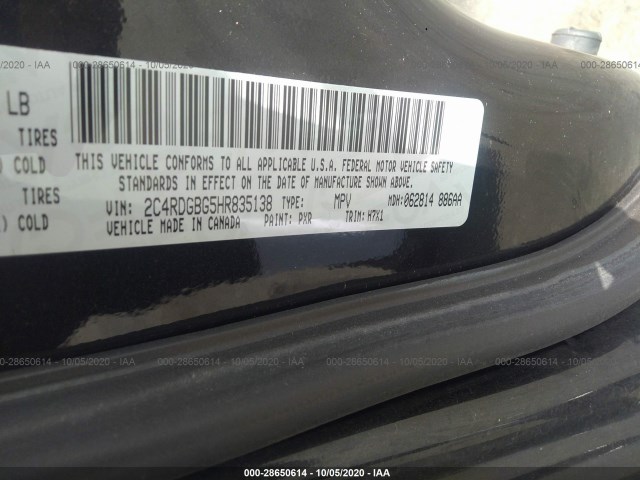 Photo 8 VIN: 2C4RDGBG5HR835138 - DODGE GRAND CARAVAN 