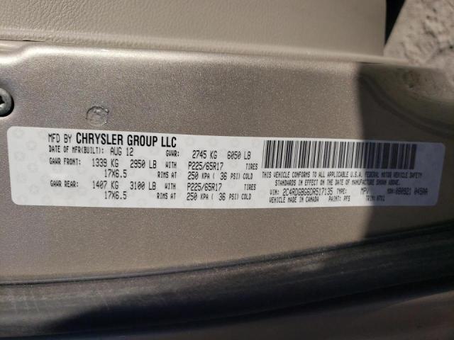 Photo 9 VIN: 2C4RDGBG6DR517135 - DODGE GRAND CARA 