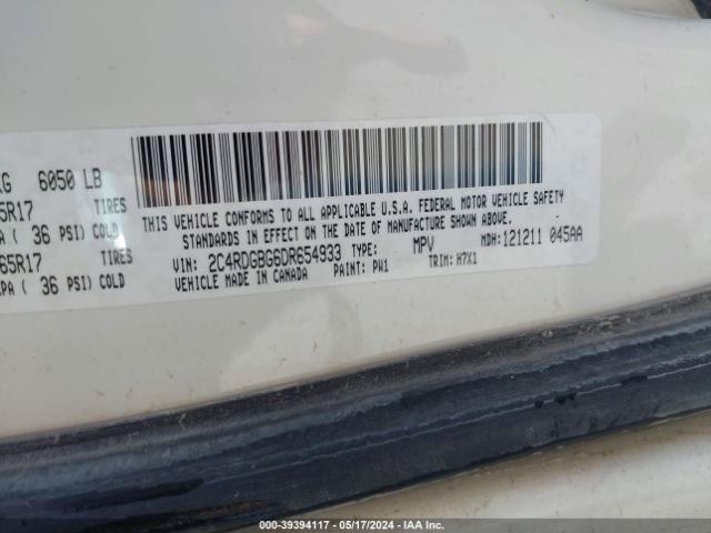 Photo 8 VIN: 2C4RDGBG6DR654933 - DODGE GRAND CARAVAN 