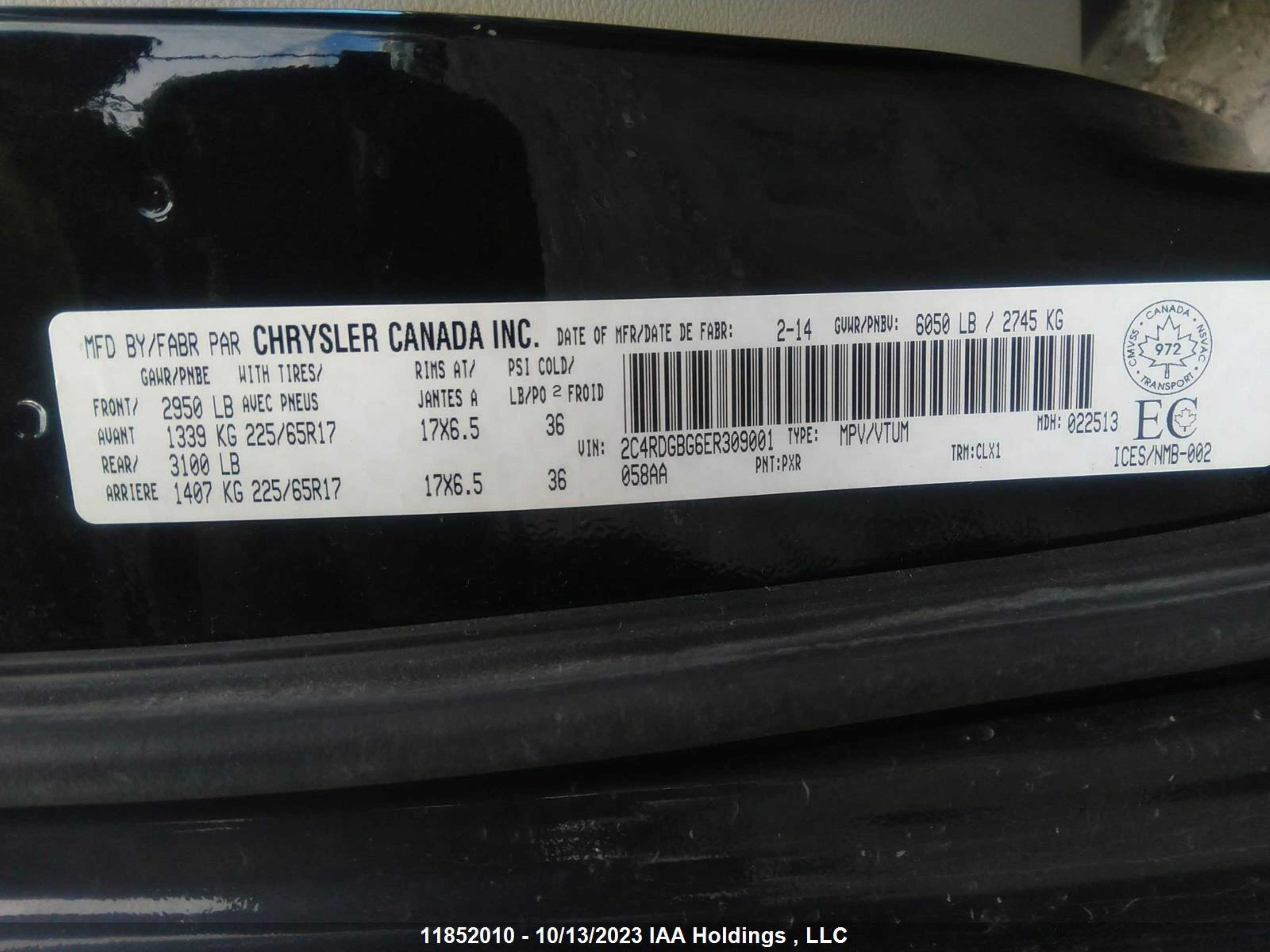 Photo 8 VIN: 2C4RDGBG6ER309001 - DODGE CARAVAN 