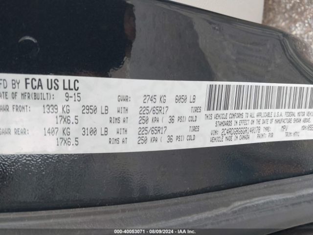 Photo 8 VIN: 2C4RDGBG6GR140178 - DODGE GRAND CARAVAN 