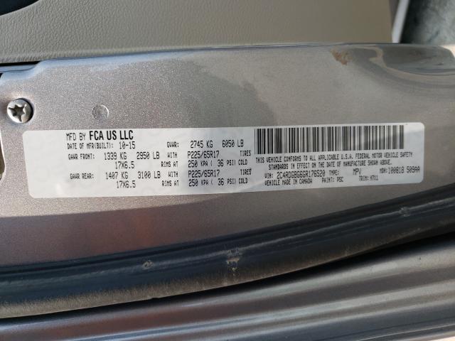 Photo 9 VIN: 2C4RDGBG6GR176520 - DODGE GRAND CARA 