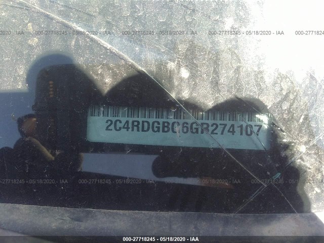 Photo 8 VIN: 2C4RDGBG6GR274107 - DODGE GRAND CARAVAN 