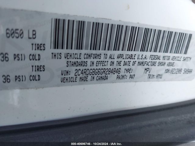 Photo 8 VIN: 2C4RDGBG6GR284846 - DODGE GRAND CARAVAN 