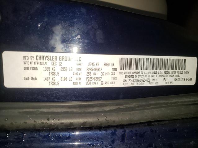 Photo 9 VIN: 2C4RDGBG7DR654858 - DODGE GRAND CARA 