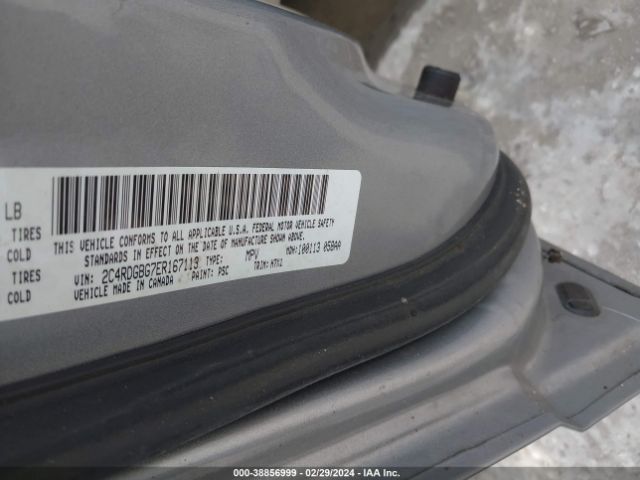 Photo 8 VIN: 2C4RDGBG7ER167113 - DODGE GRAND CARAVAN 