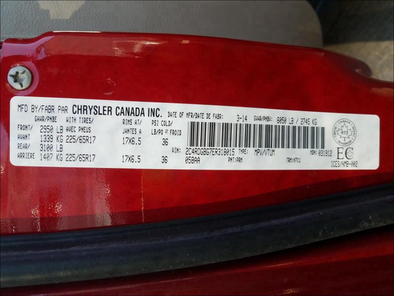 Photo 9 VIN: 2C4RDGBG7ER318015 - DODGE GRAND CARA 