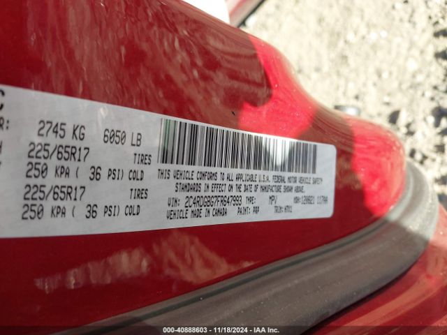 Photo 8 VIN: 2C4RDGBG7FR647993 - DODGE GRAND CARAVAN 