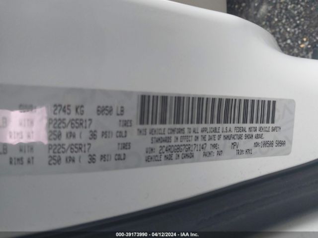 Photo 8 VIN: 2C4RDGBG7GR171147 - DODGE GRAND CARAVAN 