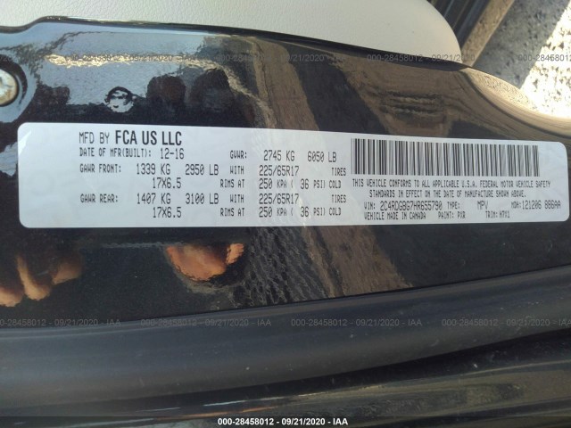 Photo 8 VIN: 2C4RDGBG7HR655790 - DODGE GRAND CARAVAN 