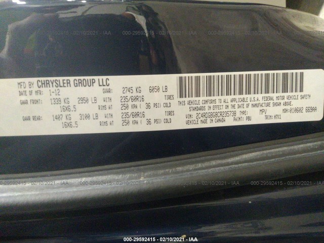 Photo 8 VIN: 2C4RDGBG8CR235738 - DODGE GRAND CARAVAN 