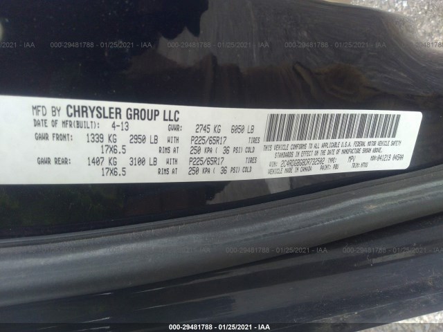 Photo 8 VIN: 2C4RDGBG8DR732502 - DODGE GRAND CARAVAN 