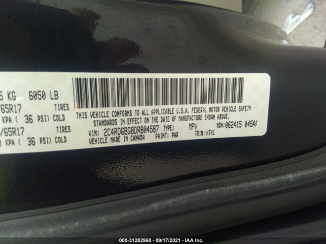 Photo 8 VIN: 2C4RDGBG8DR804587 - DODGE GRAND CARAVAN 