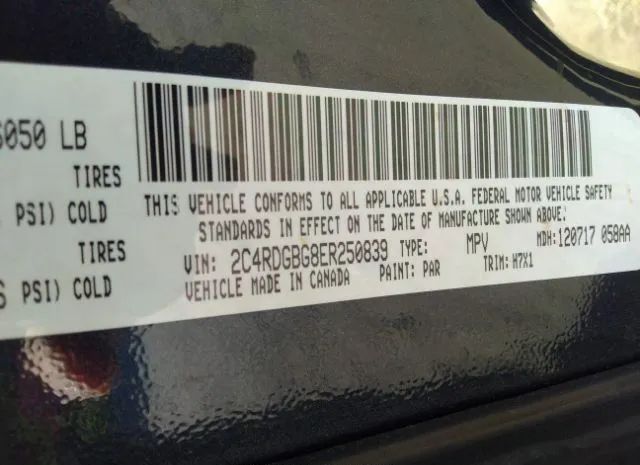 Photo 8 VIN: 2C4RDGBG8ER250839 - DODGE GRAND CARAVAN 