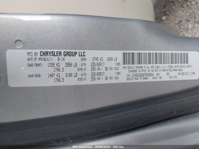 Photo 8 VIN: 2C4RDGBG8FR508844 - DODGE GRAND CARAVAN 