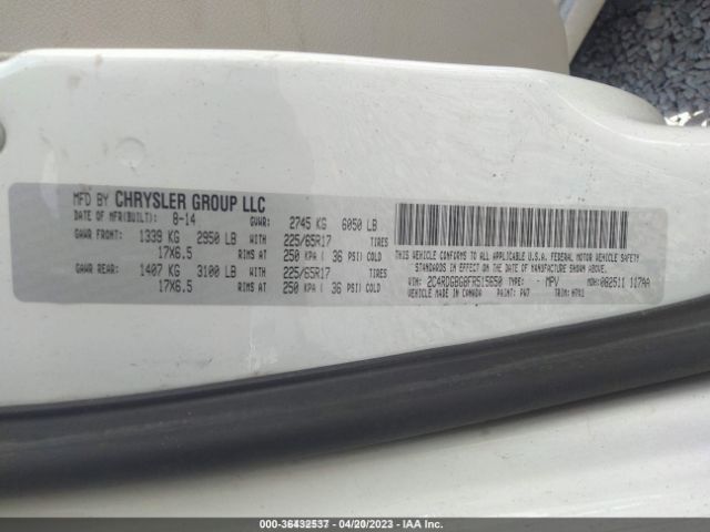 Photo 8 VIN: 2C4RDGBG8FR515650 - DODGE GRAND CARAVAN 