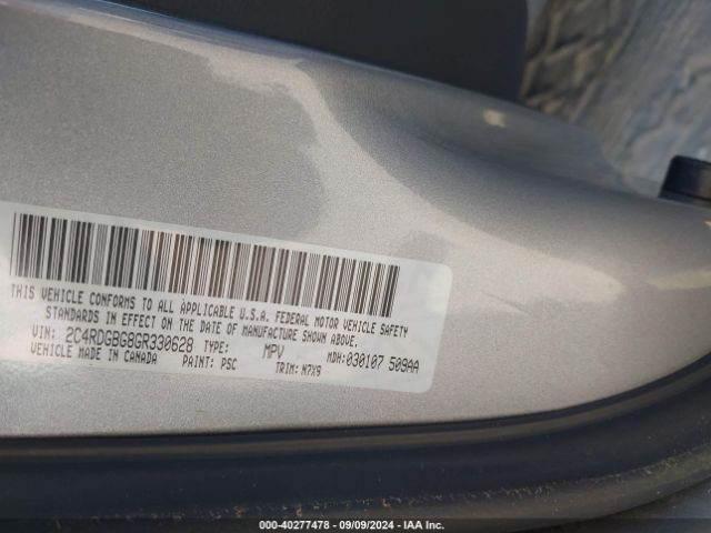 Photo 8 VIN: 2C4RDGBG8GR330628 - DODGE GRAND CARAVAN 