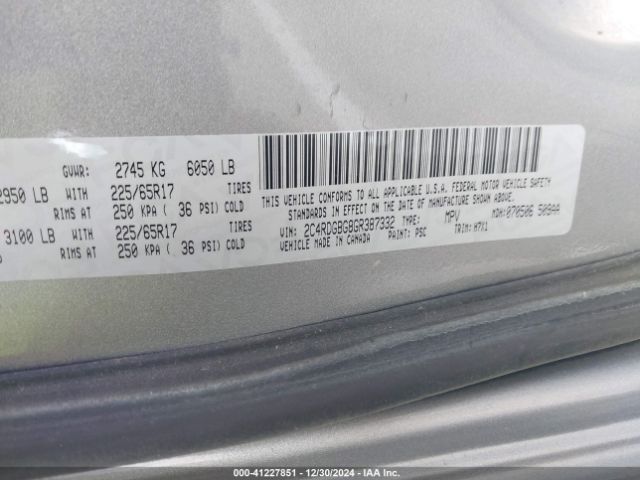 Photo 8 VIN: 2C4RDGBG8GR387332 - DODGE GRAND CARAVAN 