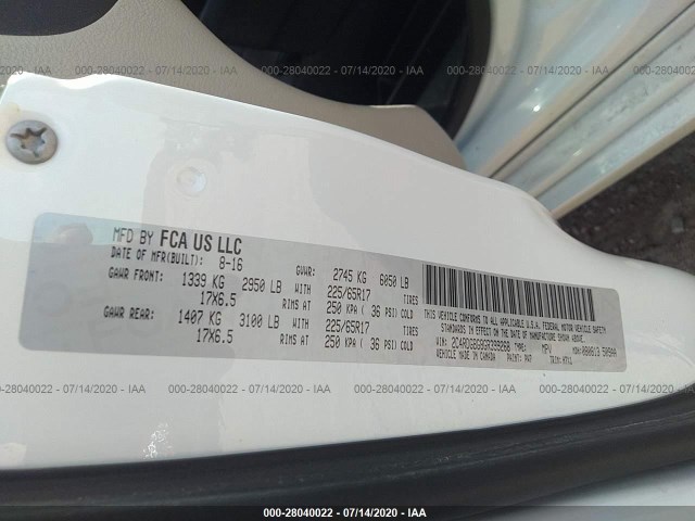 Photo 8 VIN: 2C4RDGBG8GR399268 - DODGE GRAND CARAVAN 