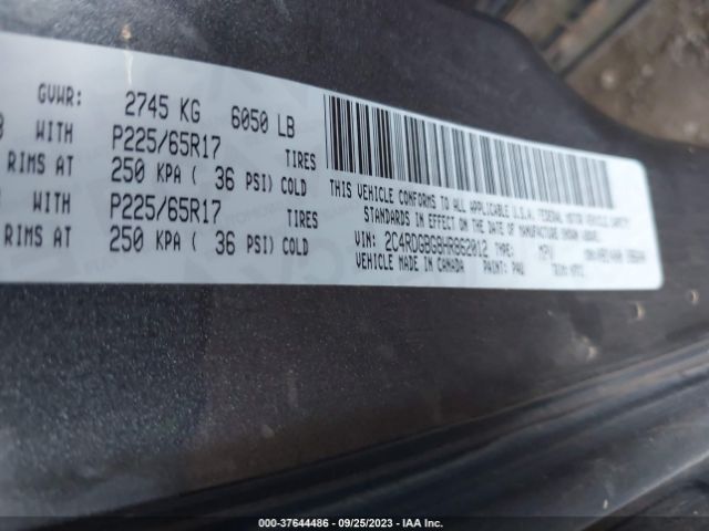 Photo 8 VIN: 2C4RDGBG8HR862012 - DODGE GRAND CARAVAN 