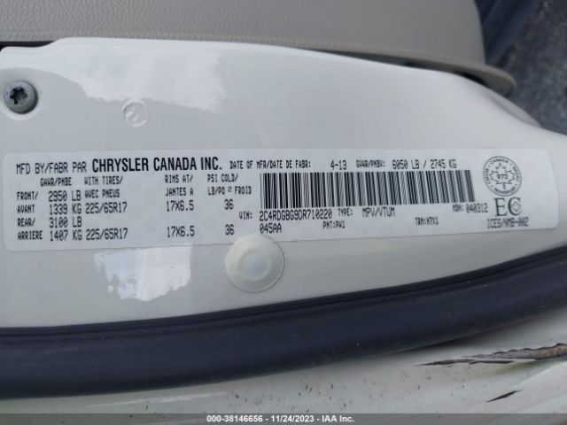 Photo 8 VIN: 2C4RDGBG9DR710220 - DODGE GRAND CARAVAN 