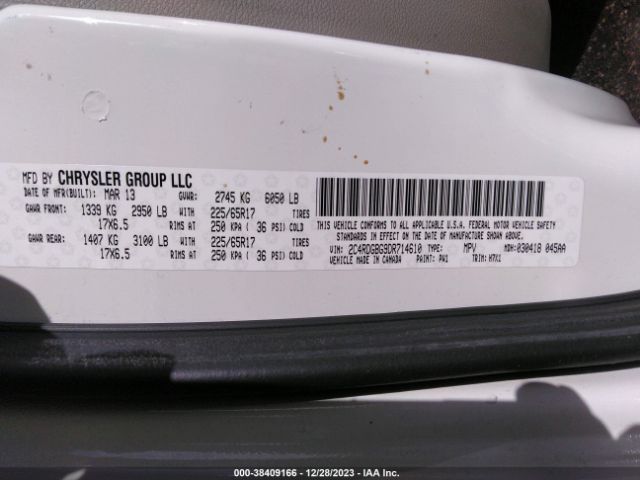 Photo 8 VIN: 2C4RDGBG9DR714610 - DODGE GRAND CARAVAN 