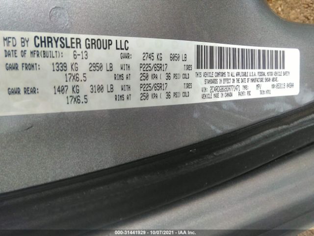 Photo 8 VIN: 2C4RDGBG9DR771471 - DODGE GRAND CARAVAN 