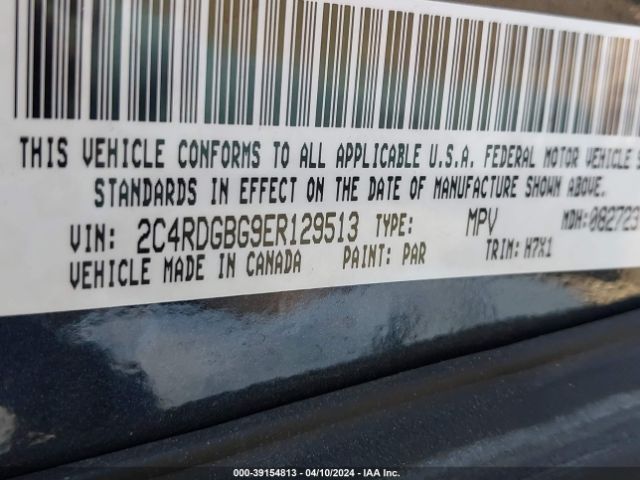 Photo 8 VIN: 2C4RDGBG9ER129513 - DODGE GRAND CARAVAN 