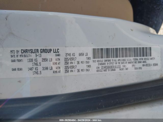 Photo 8 VIN: 2C4RDGBG9ER161233 - DODGE GRAND CARAVAN 