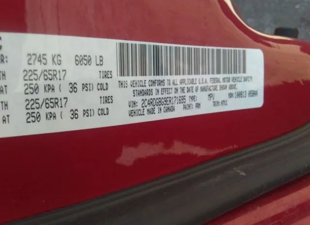 Photo 8 VIN: 2C4RDGBG9ER171695 - DODGE GRAND CARAVAN 