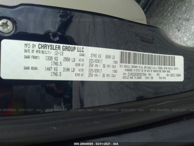 Photo 8 VIN: 2C4RDGBG9ER227604 - DODGE GRAND CARAVAN 