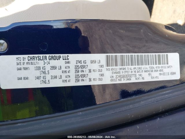 Photo 8 VIN: 2C4RDGBG9ER327735 - DODGE GRAND CARAVAN 