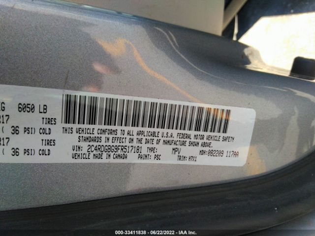 Photo 8 VIN: 2C4RDGBG9FR517181 - DODGE GRAND CARAVAN 