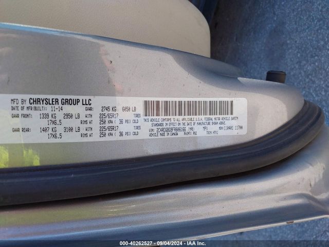 Photo 8 VIN: 2C4RDGBG9FR606166 - DODGE GRAND CARAVAN 