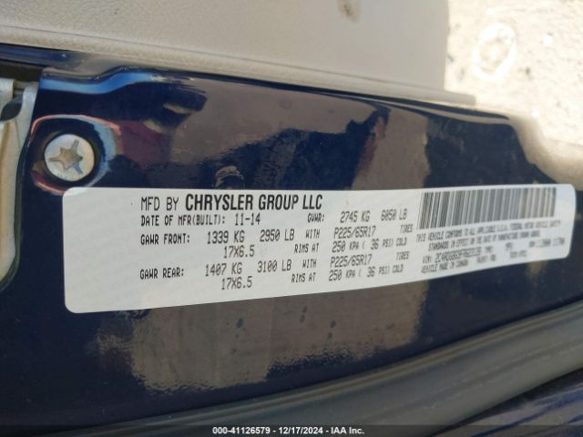 Photo 8 VIN: 2C4RDGBG9FR623128 - DODGE GRAND CARAVAN 