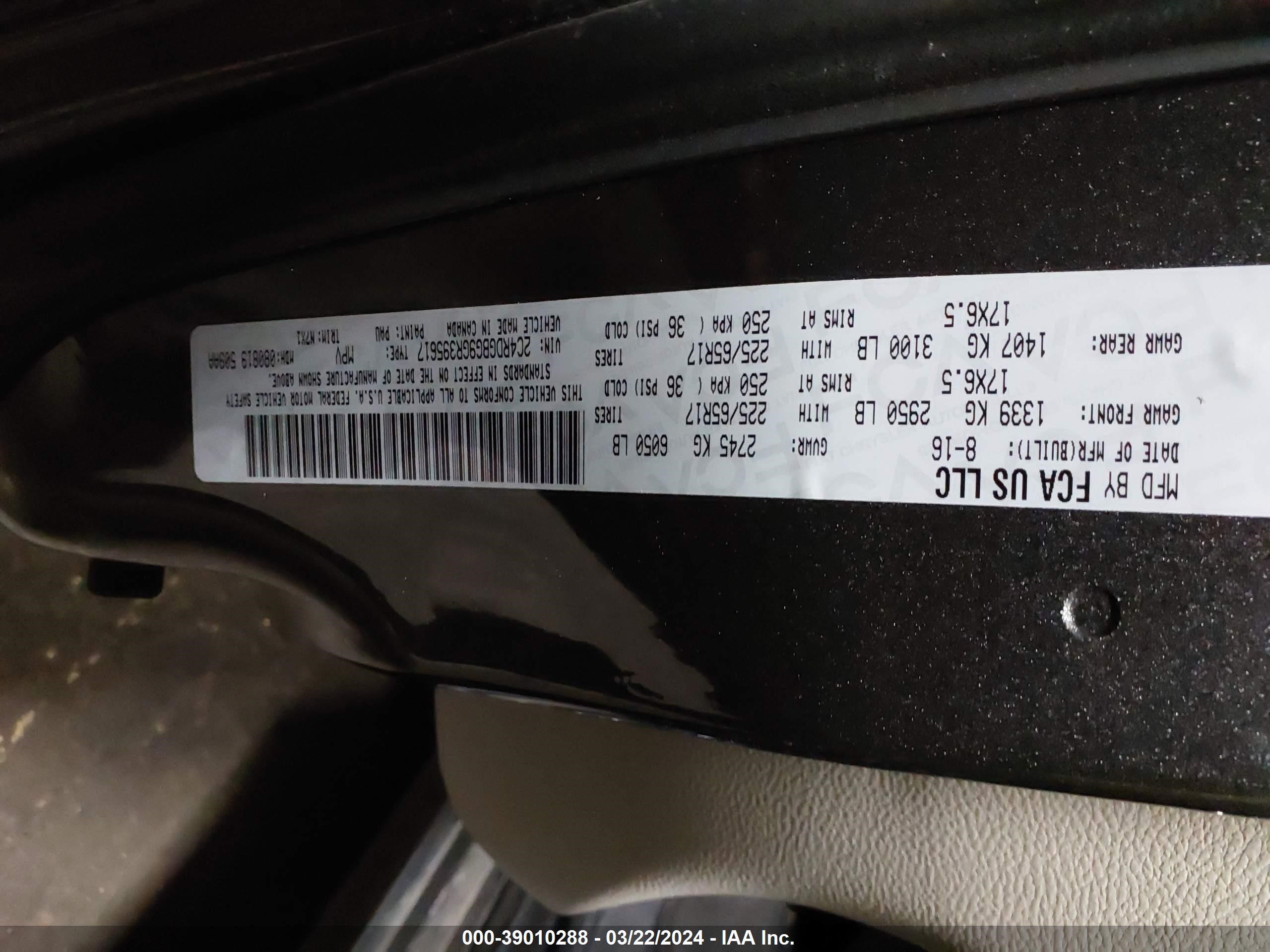 Photo 4 VIN: 2C4RDGBG9GR395617 - DODGE CARAVAN 