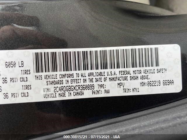 Photo 8 VIN: 2C4RDGBGXCR360899 - DODGE GRAND CARAVAN 