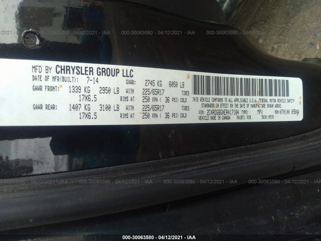 Photo 8 VIN: 2C4RDGBGXER417184 - DODGE GRAND CARAVAN 