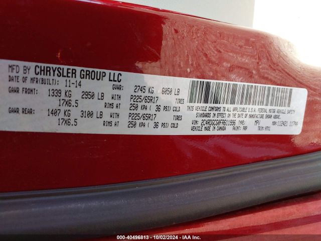 Photo 8 VIN: 2C4RDGCG0FR611996 - DODGE GRAND CARAVAN 