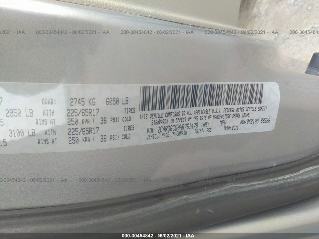 Photo 8 VIN: 2C4RDGCG0HR761478 - DODGE GRAND CARAVAN 