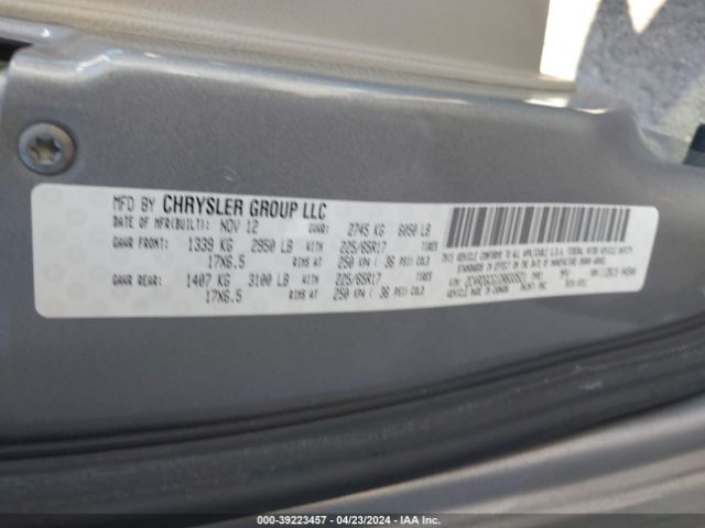 Photo 8 VIN: 2C4RDGCG1DR633521 - DODGE GRAND CARAVAN 