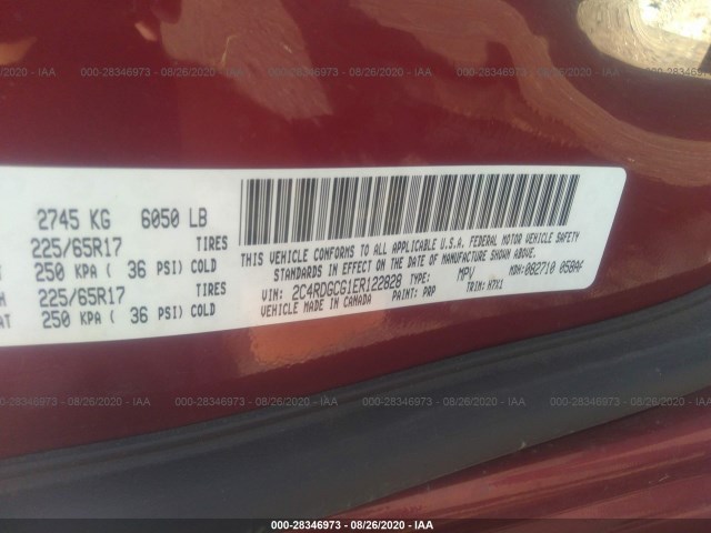 Photo 8 VIN: 2C4RDGCG1ER122828 - DODGE GRAND CARAVAN 