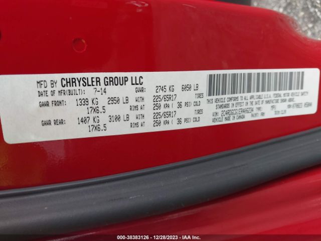 Photo 8 VIN: 2C4RDGCG1ER406234 - DODGE GRAND CARAVAN 