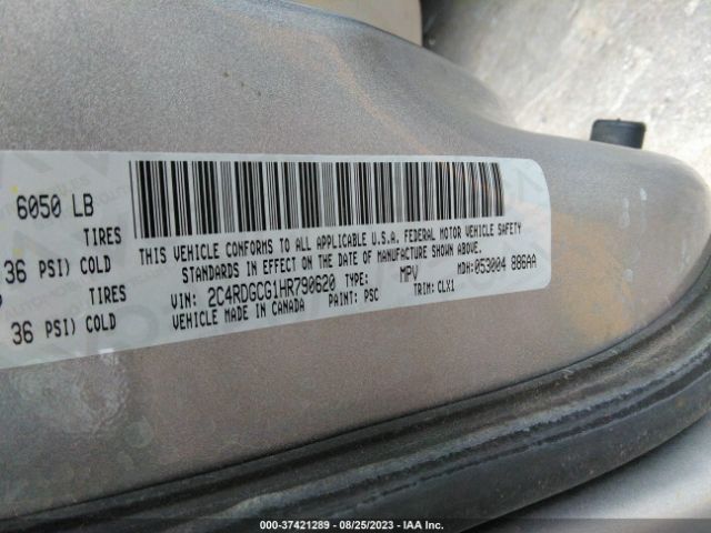 Photo 8 VIN: 2C4RDGCG1HR790620 - DODGE GRAND CARAVAN 