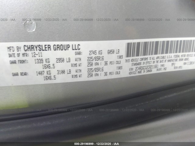 Photo 8 VIN: 2C4RDGCG2CR211661 - DODGE GRAND CARAVAN 