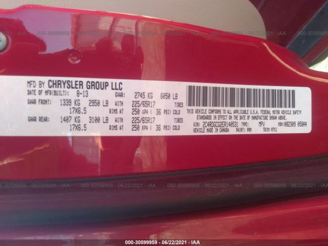 Photo 8 VIN: 2C4RDGCG2ER140531 - DODGE GRAND CARAVAN 